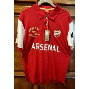 Arsenal London Rare Beautifully. Embroidered jersey polo men’s SizeL New W/ Tags